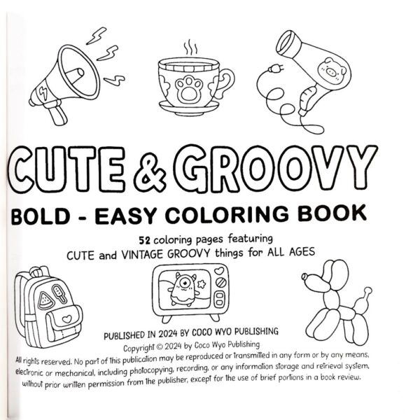 KIT Livro de Colorir Cute e Groovy Coco Wyo + 10 CANETAS TOUCH