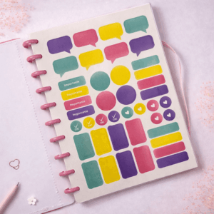 Caderno de Disco Flowers B5 80 Fls/10 discos - 25,5x18,5cm - IMPORTADO - UND