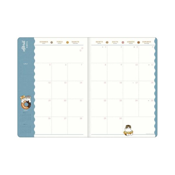 Planner 2027 Grampeado Gato Mofusand 17,8x25,4cm - TILIBRA - UND