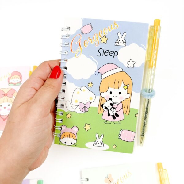 Mini Caderno Espiral Menininhas c/ Caneta
