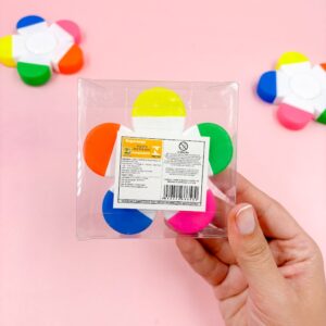 Marca Texto Spinner Flor 5 Cores