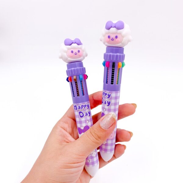 Caneta 10 Cores  Ovelha Fofa