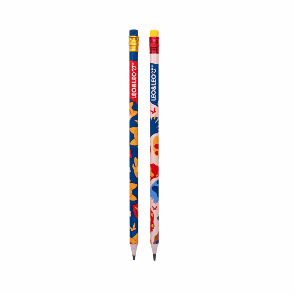 Kit Lápis Hb Pets 4 Peças Leo e Leo