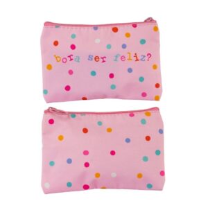 Porta Coisinhas e Moedas "BORA SER FELIZ?" 10x14x1cm - FLORIE - UND