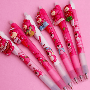 Caneta Apagável Resina Ursinho Rosa - IMPORTADO - UND