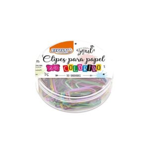 Clips para papel tamanho 2/0 Coloridos 50un BRW