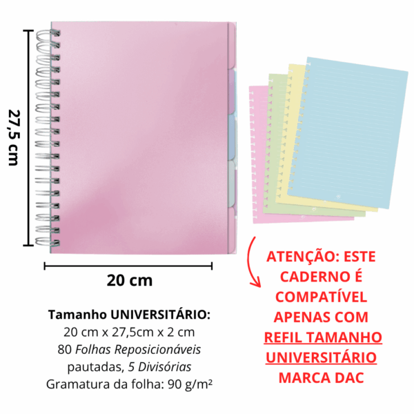Caderno Smart Universitário 5 Divisórias Enjoy 80 fls - DAC