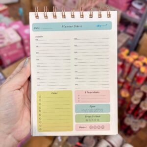 Planner Diário Flores Tropicais 13x18cm 60 Fls - SKYPAPER - UND