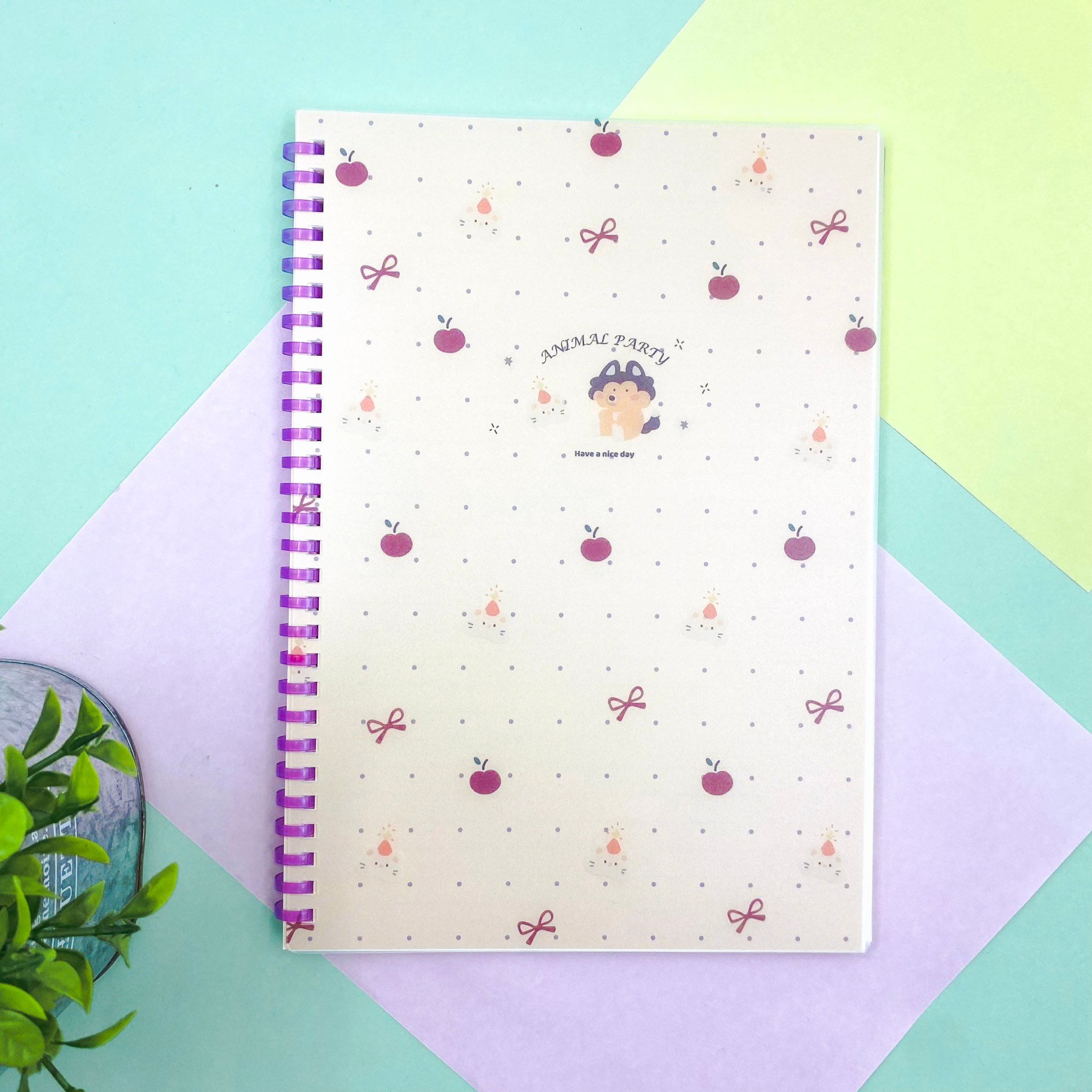 Caderno B5 Capa Plástica Bichinhos Fofos 70 fls 17,7x25,5cm - IMPORTADO - UND