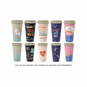 Copo c/ Tampa Bico MÃE 500ml - PLASÚTIL - UND