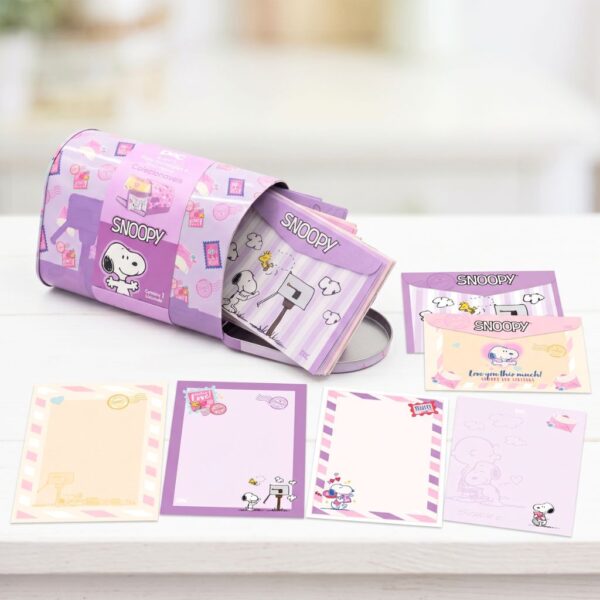 Lata Colecionável de Metal com Cartas e Envelopes Snoopy - DAC
