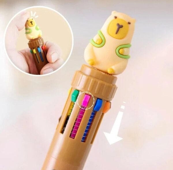 Caneta 10 Cores Capivara - Cx 36 Und