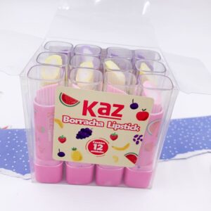 Borracha Decorada Batom KAZ - CX 12 UND