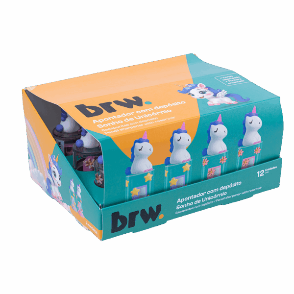 Apontador c/ Depósito e Ponteira Unicórnio - BRW - UND