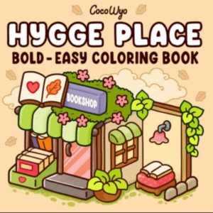 KIT Livro de Colorir Hygge Place Coco Wyo + 10 CANETAS TOUCH