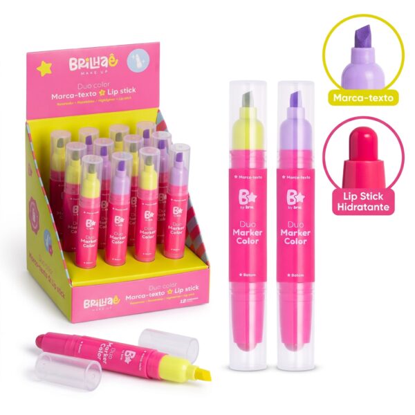 Make Marca-Texto + Lip Stick Duo Color - BRILHAE - UND
