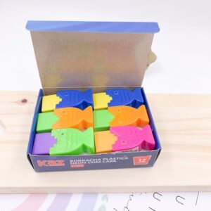 Borracha Decorada Neon Peixinho KAZ - POTE 12 UND