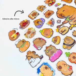 Cartela de Adesivos 3D EXTRA G Capivara