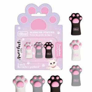 Borracha Ponteira Purrfect Tilibra - Blister 3 Und