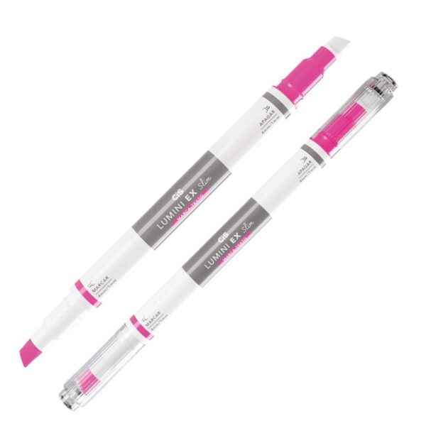 Marca Texto 2 Pontas Lumini EX Slim CIS - KIT 6 UND