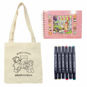 Combo Perfect BOBBIE GOODS - ECOBAG + LIVRO DE COLORIR + 6 CANETAS TOUCH