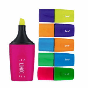 Marca Texto Neon Mini c/ Cheiro BRW - KIT 6 UND
