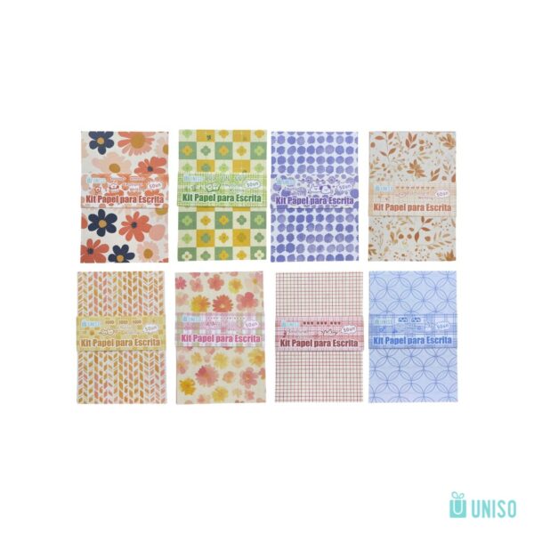 Kit Papel para Colagem SCRAPBOOK 5,6x8,3cm 50 Fls - UNISO - UND