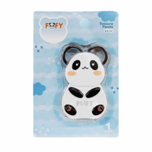 Tesoura Escolar c/Capa Magnética Panda - FOFY -BLISTER 1 UND