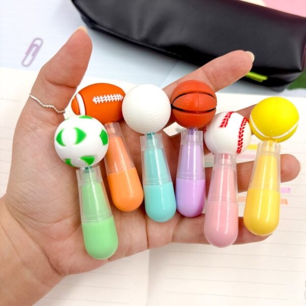 Marca Texto Fofo Bolinhas Designer - Kit 6 Und