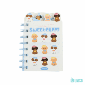 Mini Caderno Espiral Puppy c/ Divisórias 60 Fls 80x10 cm - UNISO - UND