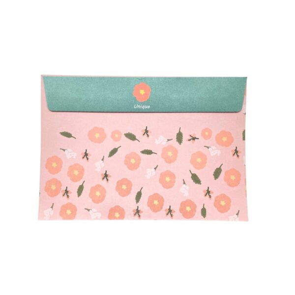 Kit 8 Envelopes Flor + Adesivos + Selos - UNISO - UND