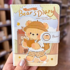 Caderno LUXO c/ Fechamento Ursinhos 10,3x13,7cm - IMPORTADO - UND