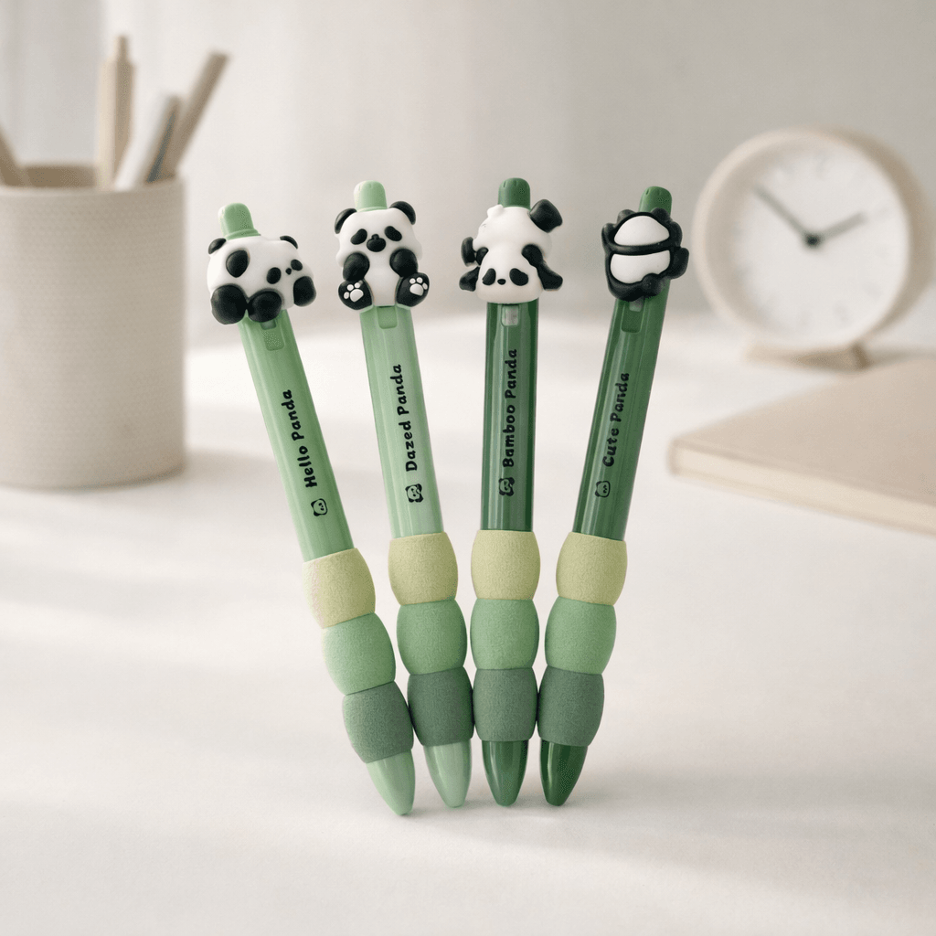 Kit Caneta Premium Apagável Panda Love  4 UND - IMPORTADO - BLISTER