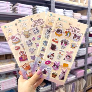 Cartela de Adesivos GATINHOS - IMPORTADO - UND