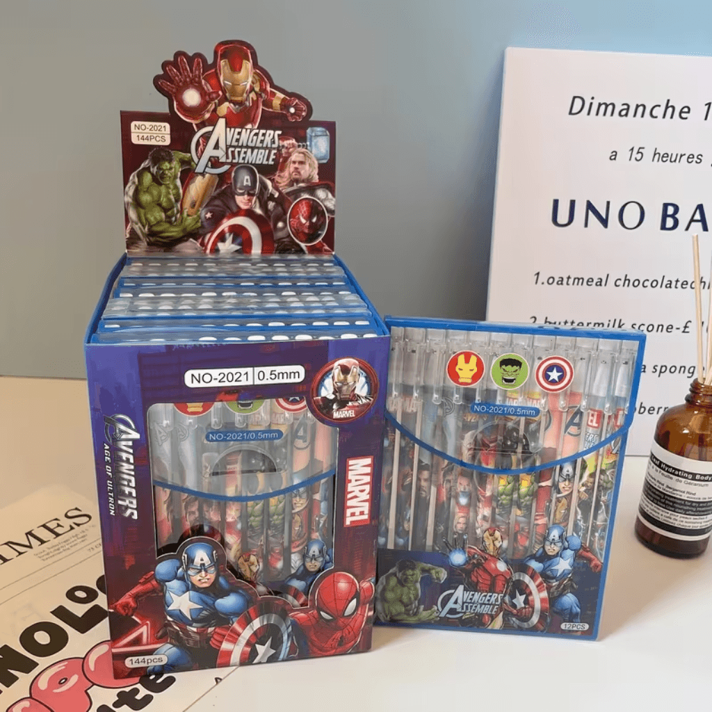 Caneta Estampada Heróis - IMPORTADO - BLISTER 12 UND