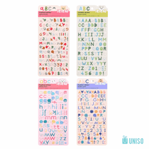 Cartela de Adesivos Lettering - UNISO - UND