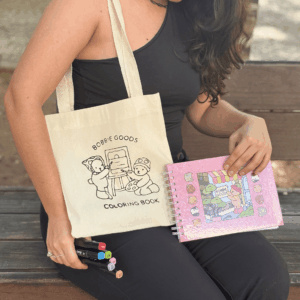 Combo Perfect BOBBIE GOODS - ECOBAG + LIVRO DE COLORIR + 6 CANETAS TOUCH