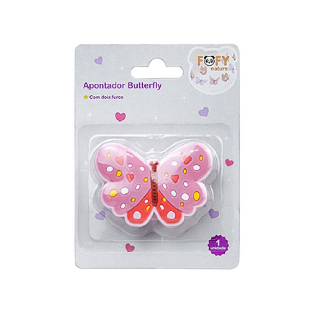 Apontador Butterfly 2 Furos - FOFY - BLISTER