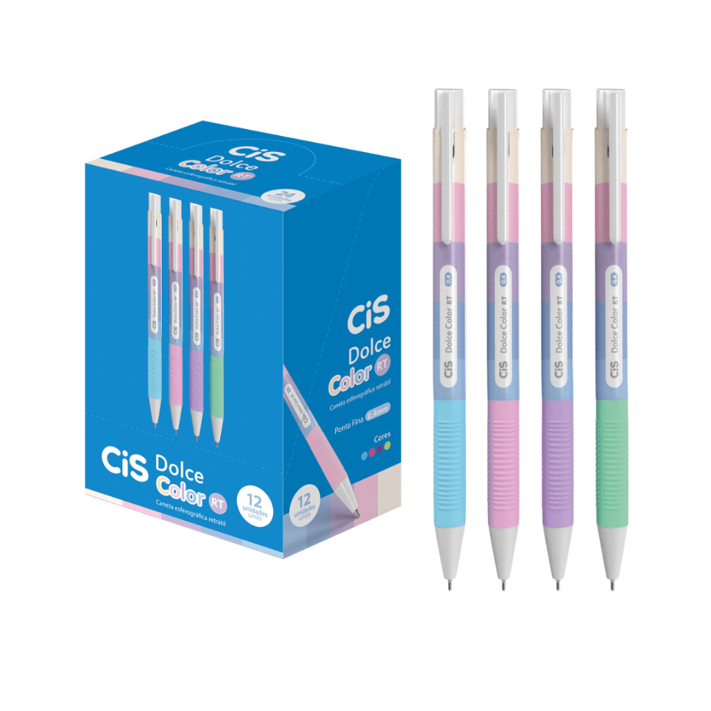 Caneta Esferográfica CIS Dolce Color Retrátil - CIS - UND