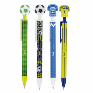 Lapiseira Plástica Divertida 0.7mm Soccer BRW - KIT 4 UND