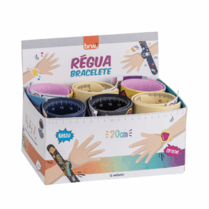 Régua Silicone Bracelete JoyFul BRW - Display 12 UND