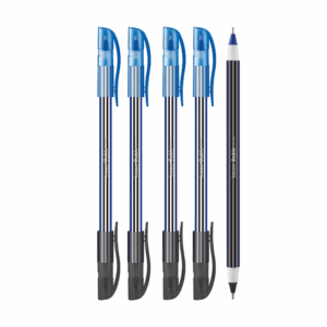 Caneta Esferográfica Doble Azul e Preto 1.0mm - TRIS BAZZE - POTE 24 UND