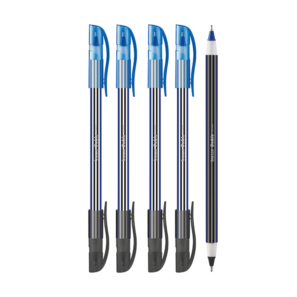 Caneta Esferográfica Doble Azul e Preto 1.0mm - TRIS BAZZE - POTE 24 UND