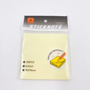 Bloco de Notas Adesivado Amarelo 76x76mm