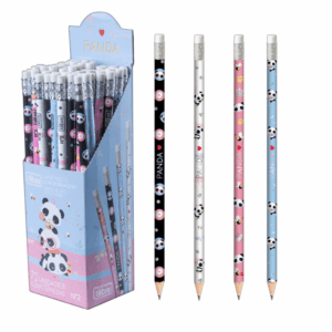 Lápis Preto Redondo Panda Tilibra - Kit 12 Und