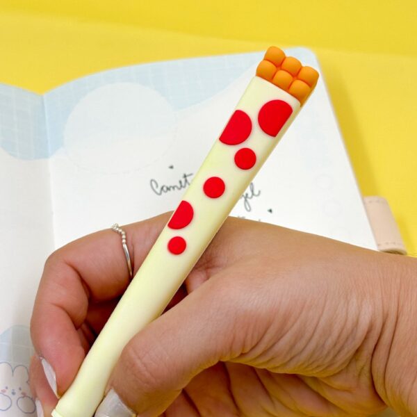 Caneta Fofa Emborrachada Fast Food - Pacote 4 Und