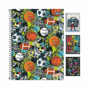 Caderno Universitário Espiral 10M 160 fls SPICE MASCULINO - TILIBRA - UND