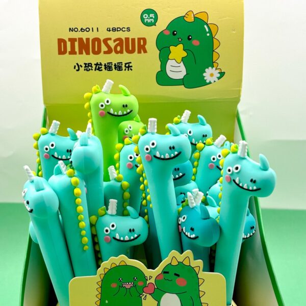 Caneta Fofa Emborrachada Dinossauro - Pacote 4 Und