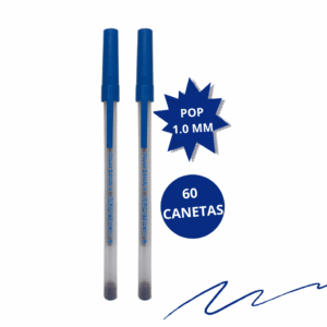 Caneta Kilométrica Pop 1.0 mm AZUL - PAPER MATE - 12 UND