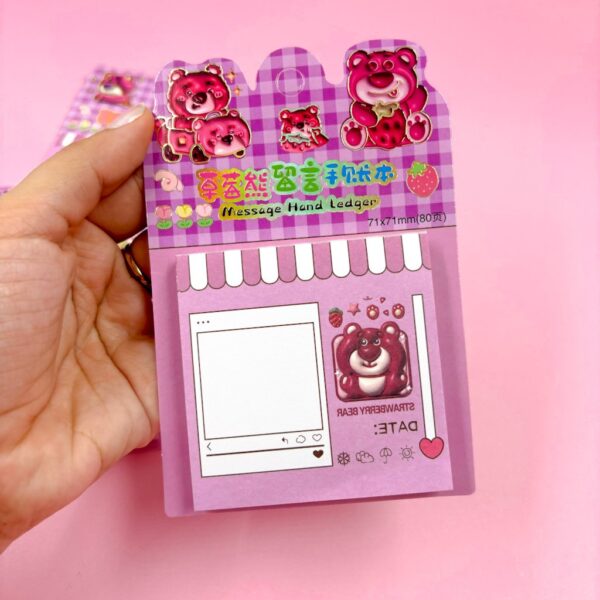 Bloco de Notas Fofo Ursinho Lotso - 4 Und